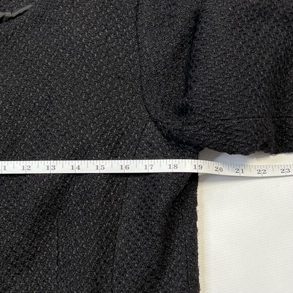 Bon'A Parte Jacket Womens 42 UK 16 Black Textured Lined Wool Blend Snap Front - Picture 11 of 12